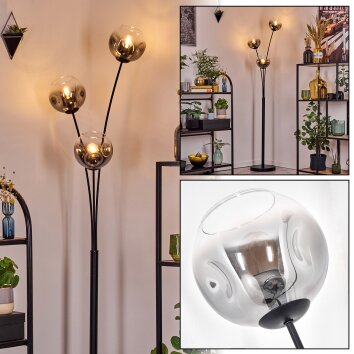 Ripoll Lampada a sfera, Lampada da terra Chiaro, Grigio fumo, 3-Luci