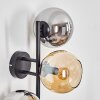 Koyoto Lampada a sfera, Applique Ambrato, Cromo, Grigio fumo, 3-Luci
