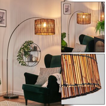 Cando Lampada da terra Nichel opaco, Nero, 1-Luce