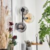 Gastor Lampada a sfera, Applique Ambrato, Chiaro, Grigio fumo, 3-Luci