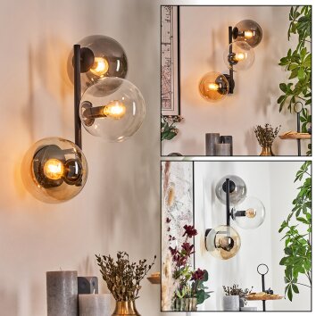 Gastor Lampada a sfera, Applique Ambrato, Chiaro, Grigio fumo, 3-Luci