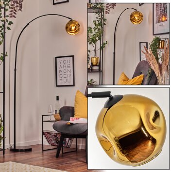 Ripoll Lampada da terra, Lampade ad arco Nero, 1-Luce