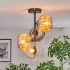 Ripoll Plafoniera, Lampada a sfera Ambrato, Chiaro, Grigio fumo, 4-Luci