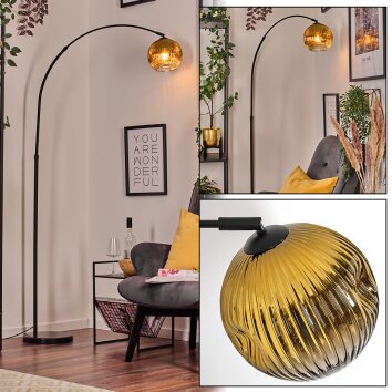 Ripoll Lampada da terra, Lampade ad arco Nero, 1-Luce