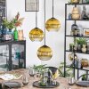 Koyoto Lampadario a sospensione, Lampada a sfera, Lampada a sospensione a cluster 30 cm Oro, Chiaro, 3-Luci