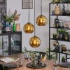 Koyoto Lampadario a sospensione, Lampada a sfera, Lampada a sospensione a cluster 30 cm Oro, 3-Luci