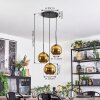 Koyoto Lampadario a sospensione, Lampada a sfera, Lampada a sospensione a cluster 30 cm Oro, 3-Luci