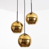 Koyoto Lampadario a sospensione, Lampada a sfera, Lampada a sospensione a cluster 30 cm Oro, 3-Luci