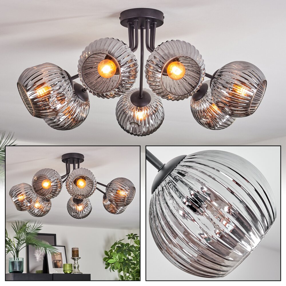 Ripoll Plafoniera, Lampada a sfera Grigio fumo, 7-Luci main product photo