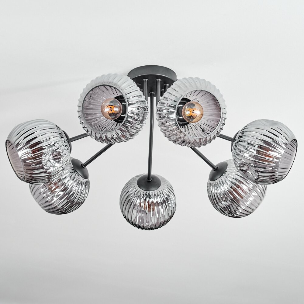 Ripoll Plafoniera, Lampada a sfera Grigio fumo, 7-Luci