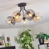 Koyoto Plafoniera, Lampada a sfera 52 cm Ambrato, Chiaro, Grigio fumo, 5-Luci