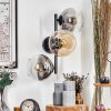 Koyoto Lampada a sfera, Applique Ambrato, Chiaro, Grigio fumo, 3-Luci