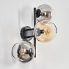 Koyoto Lampada a sfera, Applique Ambrato, Chiaro, Grigio fumo, 3-Luci