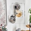 Gastor Lampada a sfera, Applique Ambrato, Grigio fumo, 3-Luci