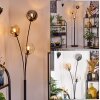 Ripoll Lampada a sfera, Lampada da terra Ambrato, Chiaro, Grigio fumo, 3-Luci