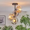 Ripoll Plafoniera, Lampada a sfera Ambrato, Chiaro, Grigio fumo, 4-Luci