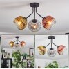 Ripoll Plafoniera, Lampada a sfera Oro, Chiaro, Ramato, Grigio fumo, 3-Luci