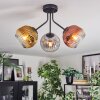 Ripoll Plafoniera, Lampada a sfera Oro, Chiaro, Ramato, Grigio fumo, 3-Luci