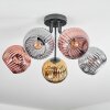Ripoll Plafoniera, Lampada a sfera Cromo, Oro, Ramato, Grigio fumo, 5-Luci