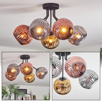 Ripoll Plafoniera, Lampada a sfera Cromo, Oro, Ramato, Grigio fumo, 5-Luci Ripoll Plafoniera, Lampada a sfera Cromo, Oro, Ramato, Grigio fumo, 5-Luci