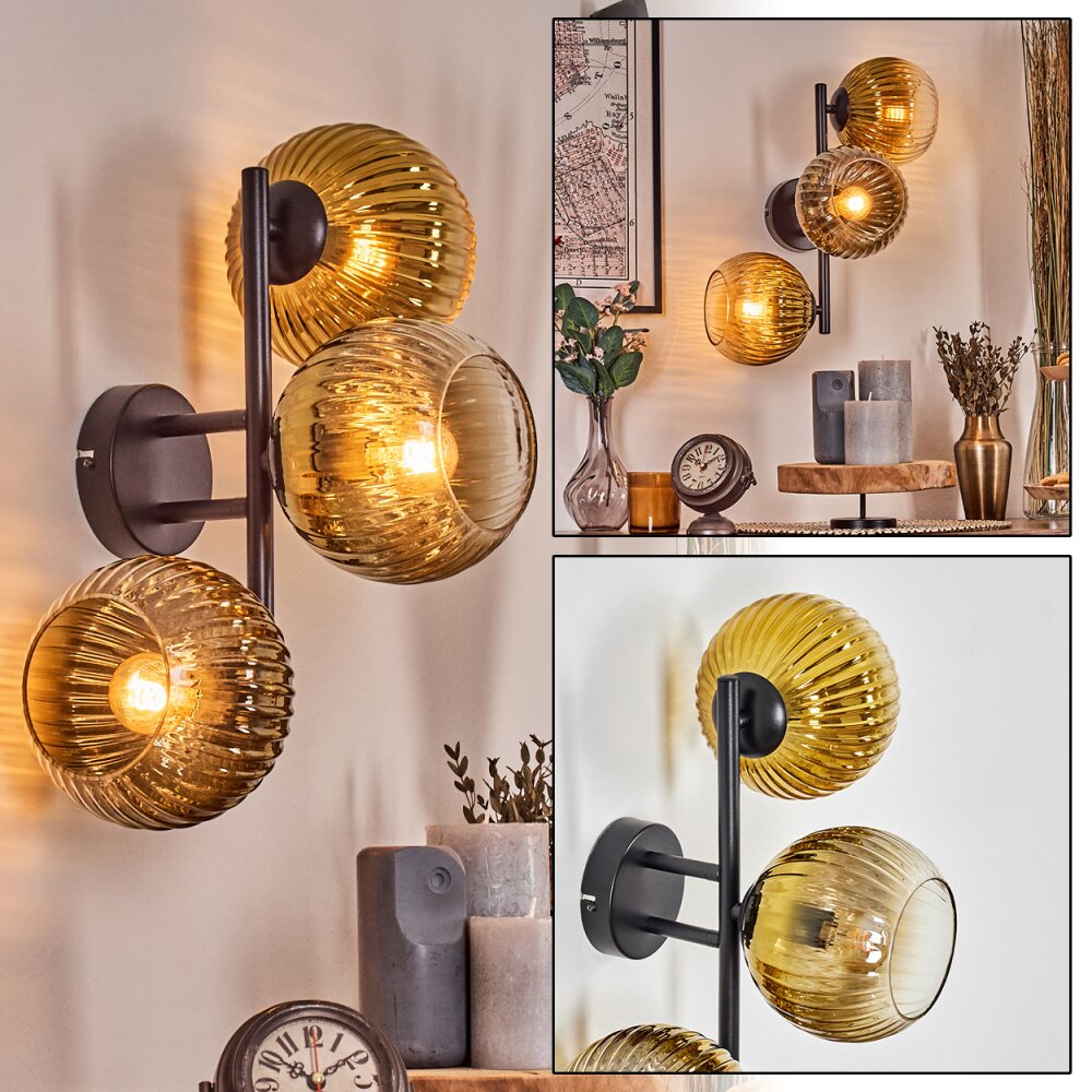 Koyoto Lampada a sfera, Applique Oro, Chiaro, 3-Luci main product photo
