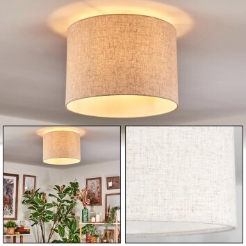 Bassagoda Plafoniera beige, Bianco, 1-Luce