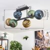 Koyoto Plafoniera, Lampada a sfera Blu, Oro, Verde, 6-Luci