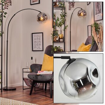 Ripoll Lampada da terra, Lampade ad arco Nero, 1-Luce