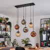 Gastor Lampadario a sospensione, Lampada a sfera, Lampada a sospensione Ambrato, Cromo, Ramato, Grigio fumo, 6-Luci