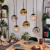 Gastor Lampadario a sospensione, Lampada a sfera, Lampada a sospensione Ambrato, Oro, Chiaro, Grigio fumo, 6-Luci