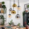 Gastor Lampadario a sospensione, Lampada a sfera, Lampada a sospensione Ambrato, Oro, Chiaro, Grigio fumo, 6-Luci