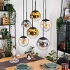 Gastor Lampadario a sospensione, Lampada a sfera, Lampada a sospensione Ambrato, Oro, Chiaro, Grigio fumo, 6-Luci