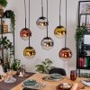 Gastor Lampadario a sospensione, Lampada a sfera, Lampada a sospensione Cromo, Oro, Chiaro, Ramato, Grigio fumo, 6-Luci