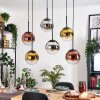 Gastor Lampadario a sospensione, Lampada a sfera, Lampada a sospensione Cromo, Oro, Chiaro, Ramato, Grigio fumo, 6-Luci