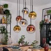 Gastor Lampadario a sospensione, Lampada a sfera, Lampada a sospensione Cromo, Oro, Chiaro, Ramato, Grigio fumo, 6-Luci