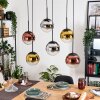 Gastor Lampadario a sospensione, Lampada a sfera, Lampada a sospensione Cromo, Oro, Chiaro, Ramato, Grigio fumo, 6-Luci