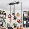 Gastor Lampadario a sospensione, Lampada a sfera, Lampada a sospensione Ambrato, Cromo, Ramato, Grigio fumo, 6-Luci