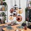 Gastor Lampadario a sospensione, Lampada a sfera, Lampada a sospensione Ambrato, Cromo, Ramato, Grigio fumo, 6-Luci