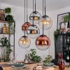 Gastor Lampadario a sospensione, Lampada a sfera, Lampada a sospensione Ambrato, Cromo, Chiaro, Ramato, Grigio fumo, 6-Luci