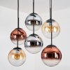 Gastor Lampadario a sospensione, Lampada a sfera, Lampada a sospensione Ambrato, Cromo, Chiaro, Ramato, Grigio fumo, 6-Luci
