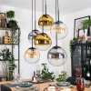 Gastor Lampadario a sospensione, Lampada a sfera, Lampada a sospensione Ambrato, Oro, Chiaro, Grigio fumo, 6-Luci