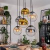 Gastor Lampadario a sospensione, Lampada a sfera, Lampada a sospensione Ambrato, Oro, Chiaro, Grigio fumo, 6-Luci