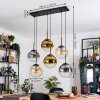 Gastor Lampadario a sospensione, Lampada a sfera, Lampada a sospensione Ambrato, Oro, Chiaro, Grigio fumo, 6-Luci