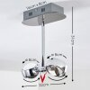 Florenz Plafoniera LED Cromo, 2-Luci