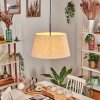 Bassagoda Lampadario a sospensione, Lampada a sospensione beige, Bianco, 1-Luce