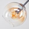 Koyoto Plafoniera, Lampada a sfera 42 cm Ambrato, Chiaro, Grigio fumo, 3-Luci