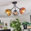 Koyoto Plafoniera, Lampada a sfera 42 cm Cromo, Oro, Chiaro, Ramato, Grigio fumo, 3-Luci