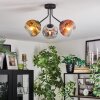 Koyoto Plafoniera, Lampada a sfera 42 cm Cromo, Oro, Chiaro, Ramato, Grigio fumo, 3-Luci
