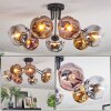 Ripoll Plafoniera, Lampada a sfera Cromo, Oro, Chiaro, Ramato, Grigio fumo, 7-Luci