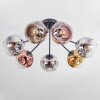 Ripoll Plafoniera, Lampada a sfera Cromo, Oro, Chiaro, Ramato, Grigio fumo, 7-Luci